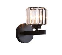 Applique murale haut / bas luminaires d'éclairage LED veilleuse à économie d'énergie murale pour chambre de chevet Rond Noir