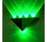 Applique Murale Haut Et Bas, 5 W, Éclairage Mural Moderne D'intérieur, Lampes LED Néon en Forme De Triangle Moderne pour Chambre À Coucher, Salon, Bar, Couloir, Porche,Vert