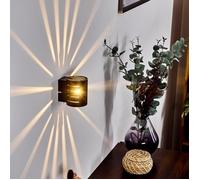 Applique murale - HOFSTEIN - Ponte - Métal noir - Interrupteur intégré - Eclairage Up & Down