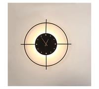 Applique Murale Horloge dorée à LED pour Salon, Chambre, décoration Murale, éclairage Noir pour hôtel, Bar, Couloir, Applique Murale