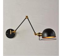 Applique murale industrielle Edison vintage, applique murale réglable avec bras long pivotant, lampe de lecture E27 en métal noir, pour restaurant, salon, loft, couloir