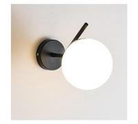 Applique murale industrielle globe lanterne vintage rétro, applique de cuisine, loft, bar, luminaire avec abat-jour en verre dépoli, phare de miroir de courtoisie de salle de bain du milieu du siècle