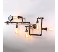 Applique Murale Industrielle Rétro Steampunk Applique Murale, Conduite D'eau Ferme Luminaire 5 Voies Appliques Murales Rustiques, E27 Appliques Murales pour Salon Salle À Manger Café Bar