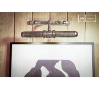 Applique murale industrielle tableau argentée 2 ampoules Capitole