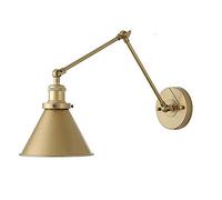 Applique Murale Industrielle Vintage, Lampe Murale en métal en Laiton Bras oscillant réglable Extensible Flexible Lampe de Lecture de Chevet Couloir Chambre Salon loft Applique Murale