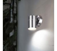 Applique murale en acier inoxydable pour façade extérieure downlights lampe de jardin de cour dans un ensemble comprenant des ampoules LED