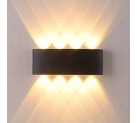 Applique Murale Interieur 8W Blanc Chaud Moderne Blanc Chaud Appliques Murales en Aluminium Up Down en Aluminium Eclairage Décoration Lumière