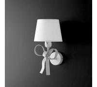 Applique Murale Intérieur Blanc Shabby Avec Abat-jour Blanc 1 Lumière Lucy