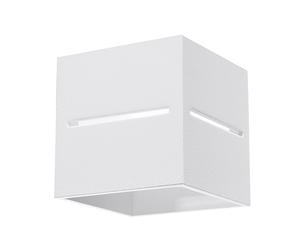 Applique murale intérieur moderne blanc éclairage mural indirect spot mural up down lampe cage d'escalier, aluminium, 1x G9, LxH 10x12 cm