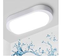 Applique Murale Intérieure 15W LED, Lampe Ovale Plafonnier, IP54 4000K Applique Murale Cave, Lumière Humide Pour Salle De bain