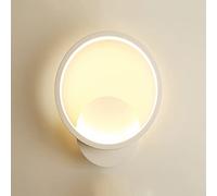 Applique Murale intérieure à intensité Variable 12 W, lumière Chaude/Naturelle/Blanche, Applique décorative Moderne en Aluminium for Salon, Chambre Coucher, Couloir, escaliers, Blanc(A)
