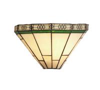 Applique Murale Intérieure B: 30,5 Cm Style Tiffany Verre Coloré Salon Couloir