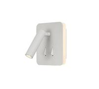 Applique murale intérieure liseuse Led carrée blanche - - Cayman