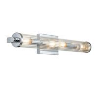 Applique Murale IP44 69,1 Cm Large Chromé 4x E14 Allongé Métal Verre