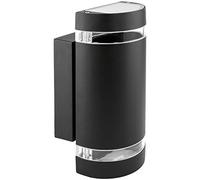 Applique murale IP44 Gris & Noir semi-circulaire, Schwarz - Warmweiß, GU10 10.00 wattsW 230.00 voltsV
