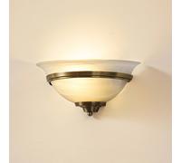 Applique murale Irimia Lindby, dimmable, bronze, Salon / Salle à manger, Verre, Antique, Applique Murale