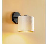 Applique murale Jari EMIBIG LIGHTING, dimmable, blanc, Salon / Salle à manger, Textile / Tissu / Soie, Applique Murale Tissu