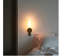 HOME DECO FACTORY - LT6850 - Applique Murale Détachable Rechargeable et Aimantée 2 - Idéale pour Couloir - Placard ou Chevet - Installation Facile sans Perçage - Couleur Marron - Taille Standard