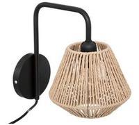 Applique murale Jily naturel D18 Atmosphera Naturel et noir G