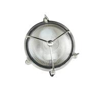 Applique Murale Karpahtos Nickel en Laiton Rond IP64 E27 Maritime Étanche Porte