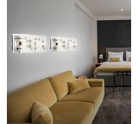 Applique Murale Kristallleuchte 2er Set Chrome Verre 2-Flammig K5 Cristaux