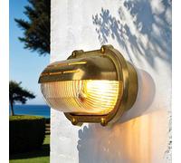 Applique Murale Laiton IP64 Ovale Mur Extérieur Maritime Intempéries E27 B :