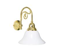 Applique Murale Laiton Verre H: 25,5 CM Petit E14 Wandleuchte Intérieur Salle