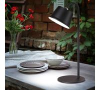 Applique Murale Lampe Capteur Gradateur Noir Batterie LED 3in1 Plafond Extérieur