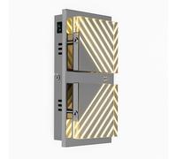 Applique murale lampe de chambre à coucher lampe de cuisine, lampe de cuisine lampe de salon, 10W COB LED 700lm, chrome aluminium acrylique, LxL en cm : 29x15