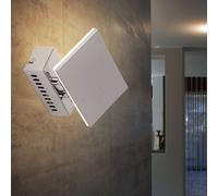 Applique Murale Luminaire de Salon Aluminium Verre Escalier 1 à Flammes LED