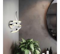 Applique Murale Lampe De Chambre Chromée Tournée 1 Flamme LED H 35 Cm