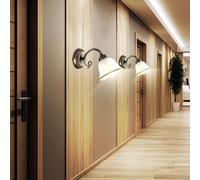 Lot de 2 appliques salon liseuse en verre liseuse laiton ancien satiné lampadaires lampes