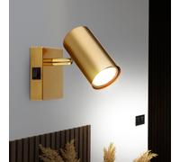 Applique murale lampe de couloir applique spot mobile chambre lumière métal doré
