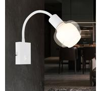 Applique Murale Lampe de Chambre Lecture Flexo-Spot Blanc H 46,5 CM