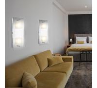 Applique Murale Lampe de Chambre LED Couloir Verre L 28 CM 2er Set