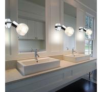 Applique Murale Lampe de Chambre Luminaire Sportif Réglable Verre 3er Set