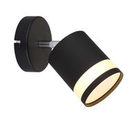 Applique murale lampe de chambre lampe opale noire réglable 1 lumière LED