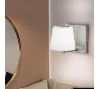 Applique murale variateur tactile lumière de salle à manger batterie variateur USB 3 niveaux, métal verre, 1x LED 2 watt 230 lm, DxH 14x17 cm, WOFI 4015.01.64.9000