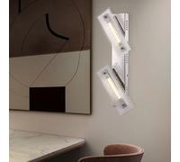 Applique Murale Lampe de Chambre Verre Cristaux Mobile LED L 49 CM