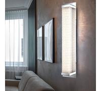 Applique Murale Lampe de Chambre Verre Rainuré LED Chrome Treppenhauslampe