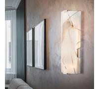 Applique Murale Lampe de Chambre Verre Satiné Luminaire de Cuisine B 36 CM