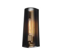 Applique murale lampe de couloir acier laiton noir 1 lampe L 18,4 cm