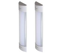 Applique murale Lampe de couloir Lampe de cage d'escalier Lampe de salon, blanc, LED 10W 1200Lm blanc chaud, LxLxH 30x7,4x2,4cm, 2 pièces