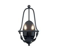 Applique Murale Lampe De Couloir Support De Bougie 2-Flamme E14 Acier Gris Salon