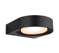 Applique murale lampe de jardin LED noire IP44 lampe extérieure rotative