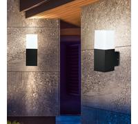 Applique Murale Lampe De Jardin Projecteur Noir Ensemble De 2