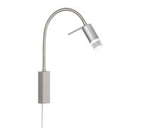 Applique Murale Lampe de Lit Chambre LED Éclairage Lecture Souple Argent H 40 CM