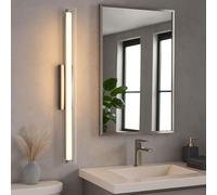Applique LED Lampe de miroir Applique de salle de bain avec variateur, métal chromé, 8W 780Lm blanc chaud, blanc neutre, L 65 cm