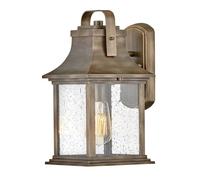 Applique Murale Lampe de Mur Extérieur Aluminium Verre IP44 B 18,4 CM Jardin
