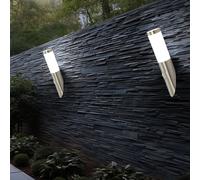 Applique Murale Lampe de Mur Extérieur Balcon Torche Inox Jardin 2er Set